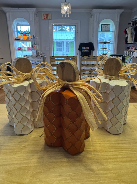 Wooden 3d pumpkins