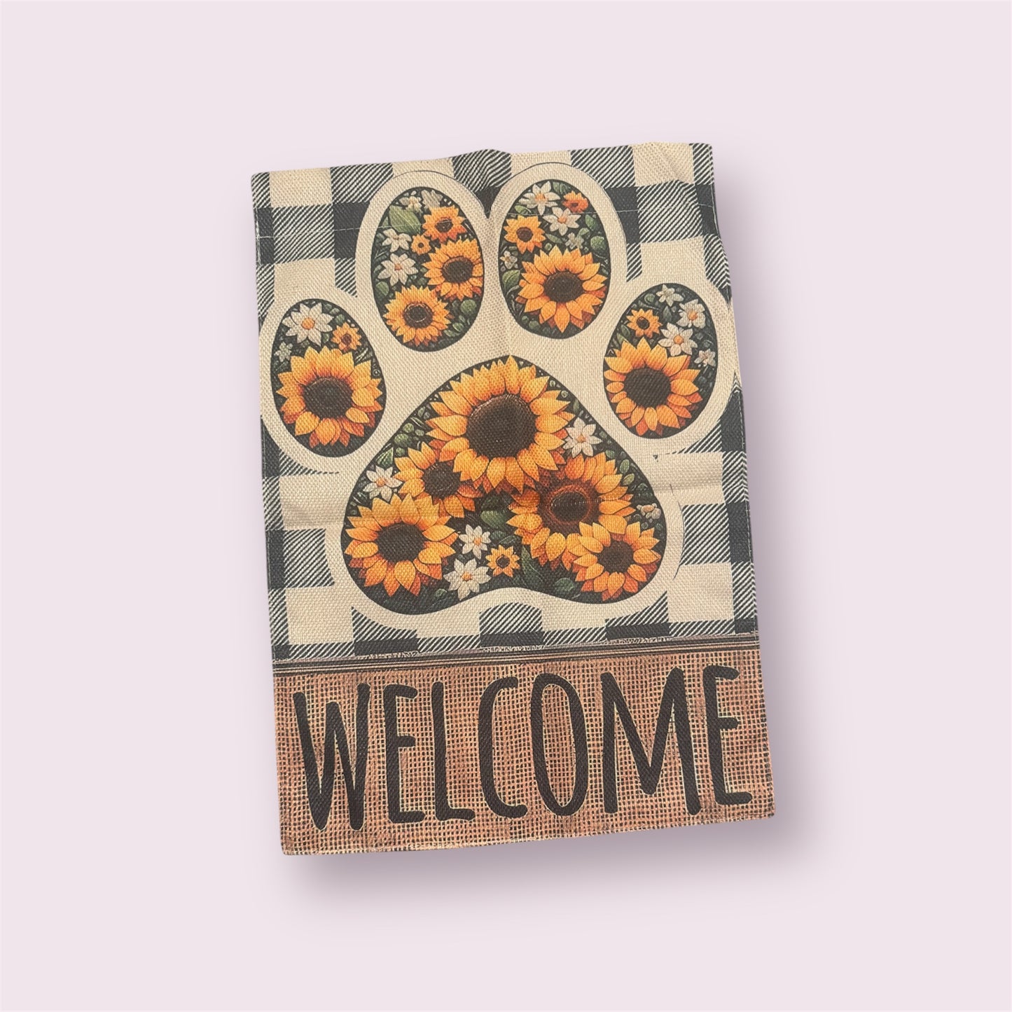 Sunflower Paw Garden Flag