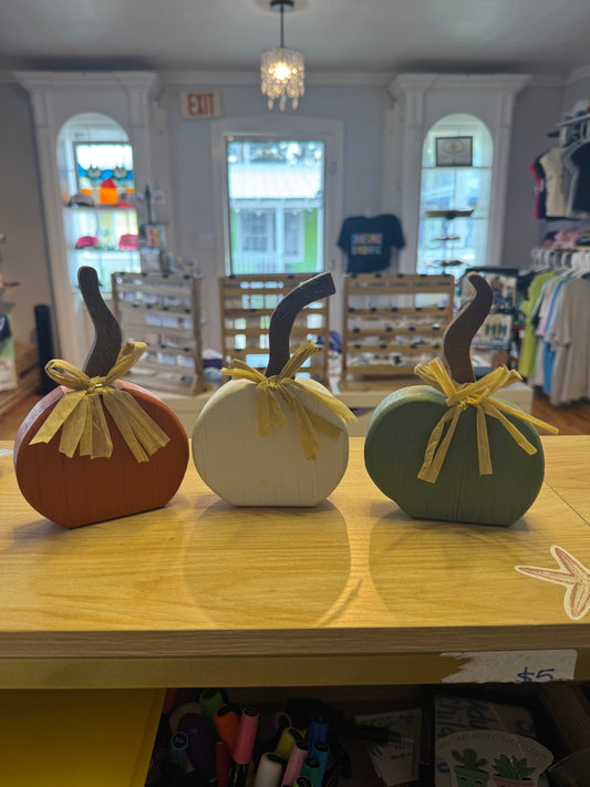 Wooden pumpkins
