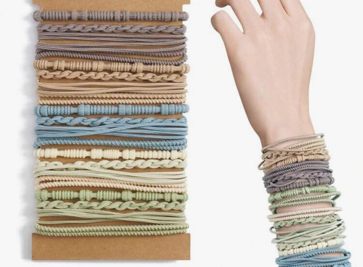 Light color hair tie bracelet
