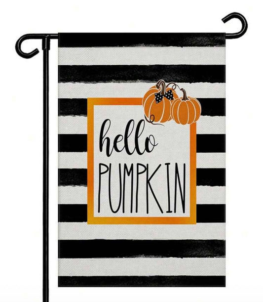 Hello Pumpkin Garden Flag