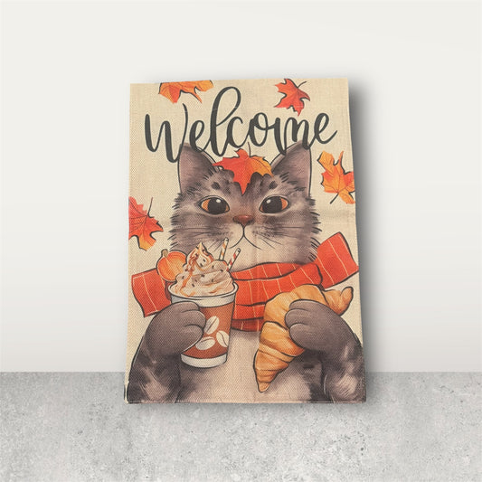 Cold Cat Garden Flag