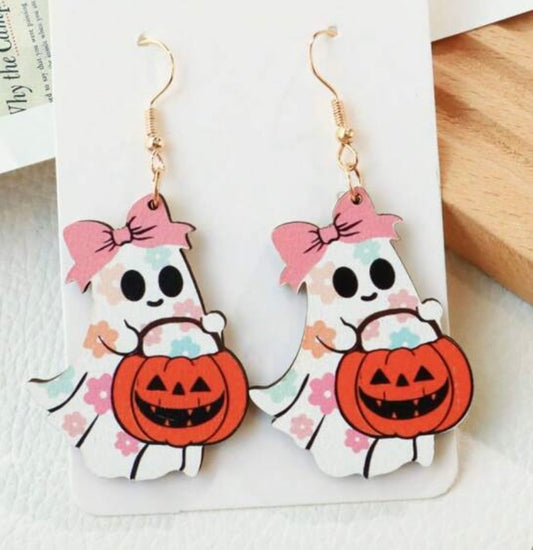 Ghost Pumpkin Earrings
