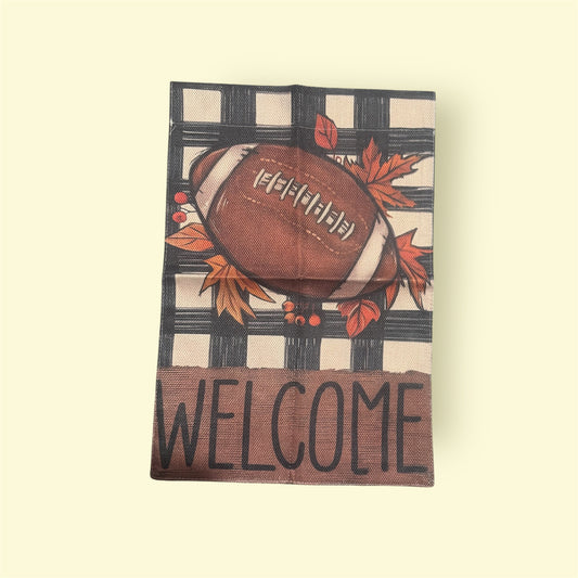Welcome Football Garden Flag
