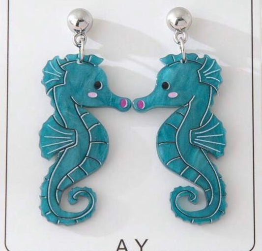 Teal Seahorse