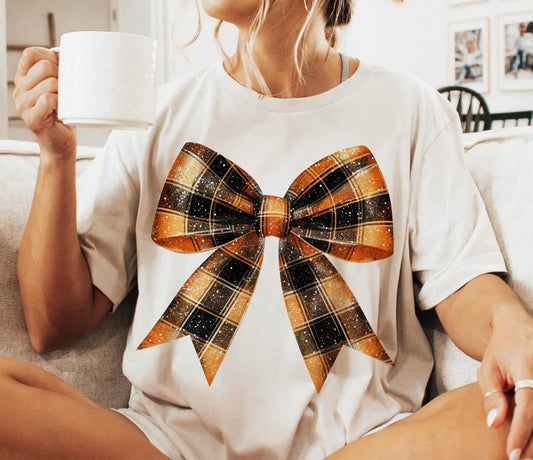 Orange/Black Bow