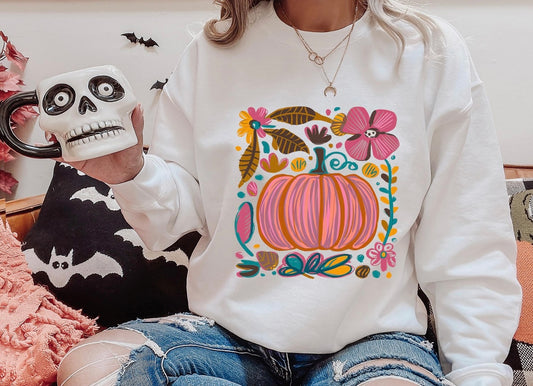 Pastel Pumpkin Sweatshirt or Tshirt