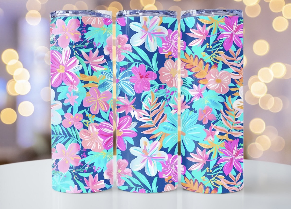 Tropical Flower 20oz Tumbler