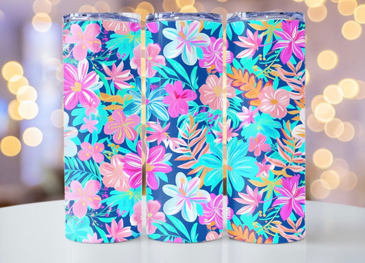 Tropical Flower 20oz Tumbler
